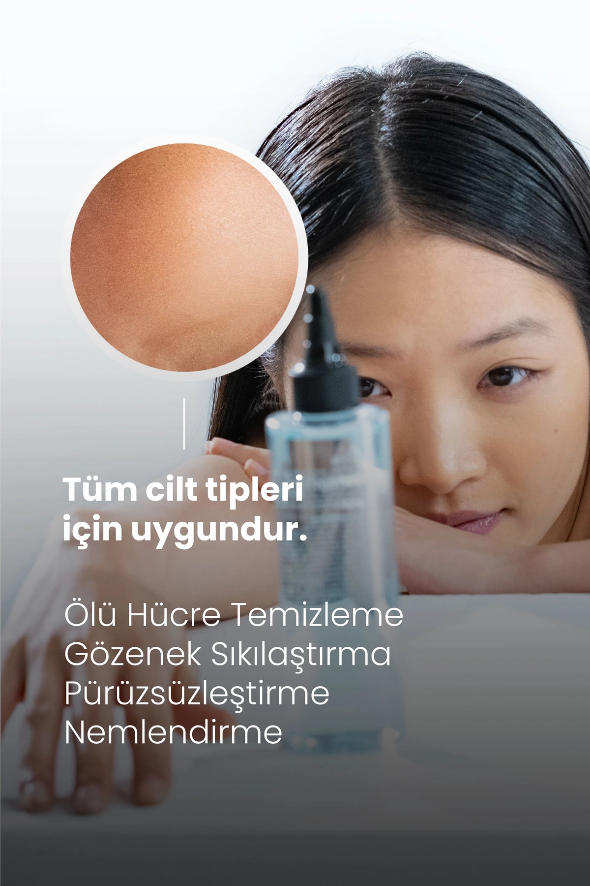 Peeling Etkili Tonik 200ml – %5 AHA %2 BHA Arındırıcı Gözenek Sıkılaştırıcı Ph Dengeleyici Vegan