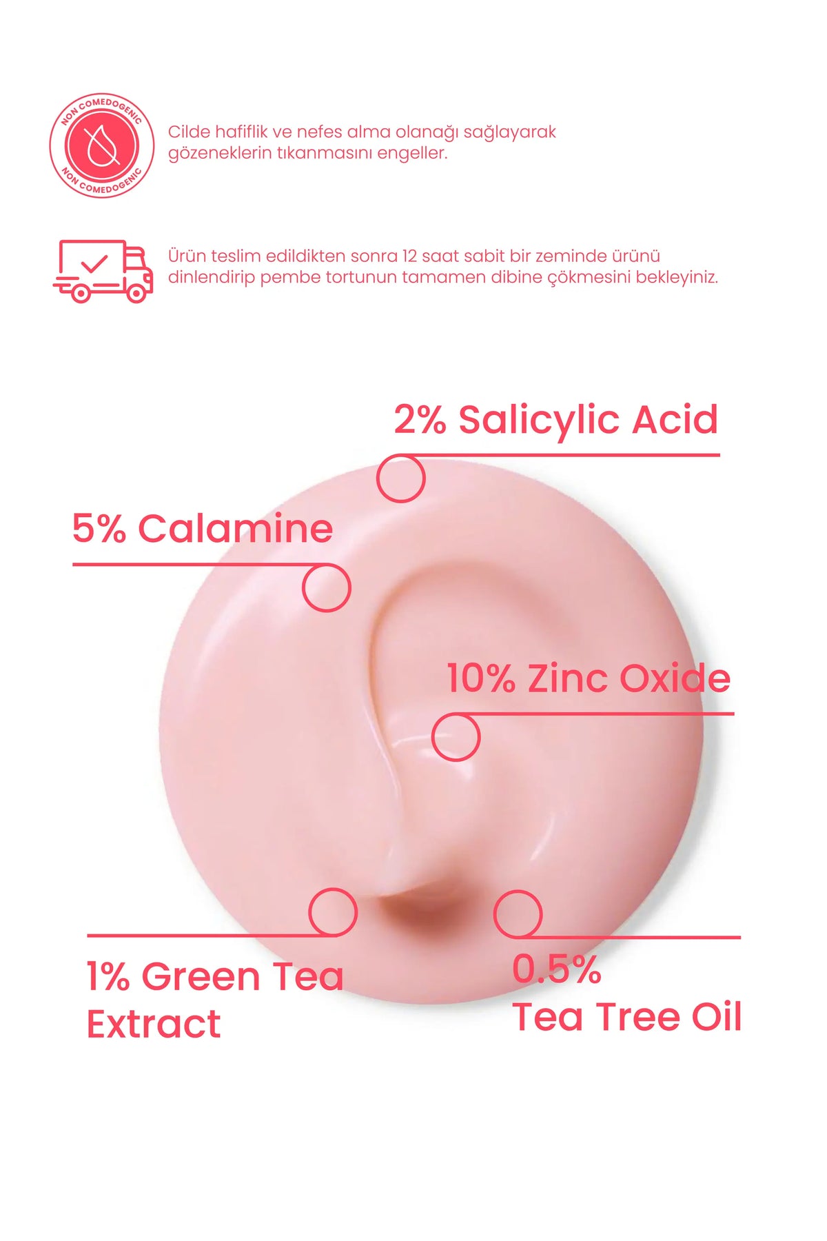 Akne Önleyici Kurutucu Losyon 30ml – Yatıştırıcı Siyah Nokta Azaltıcı Vegan (%5 Kalamin - Yeşil Çay)