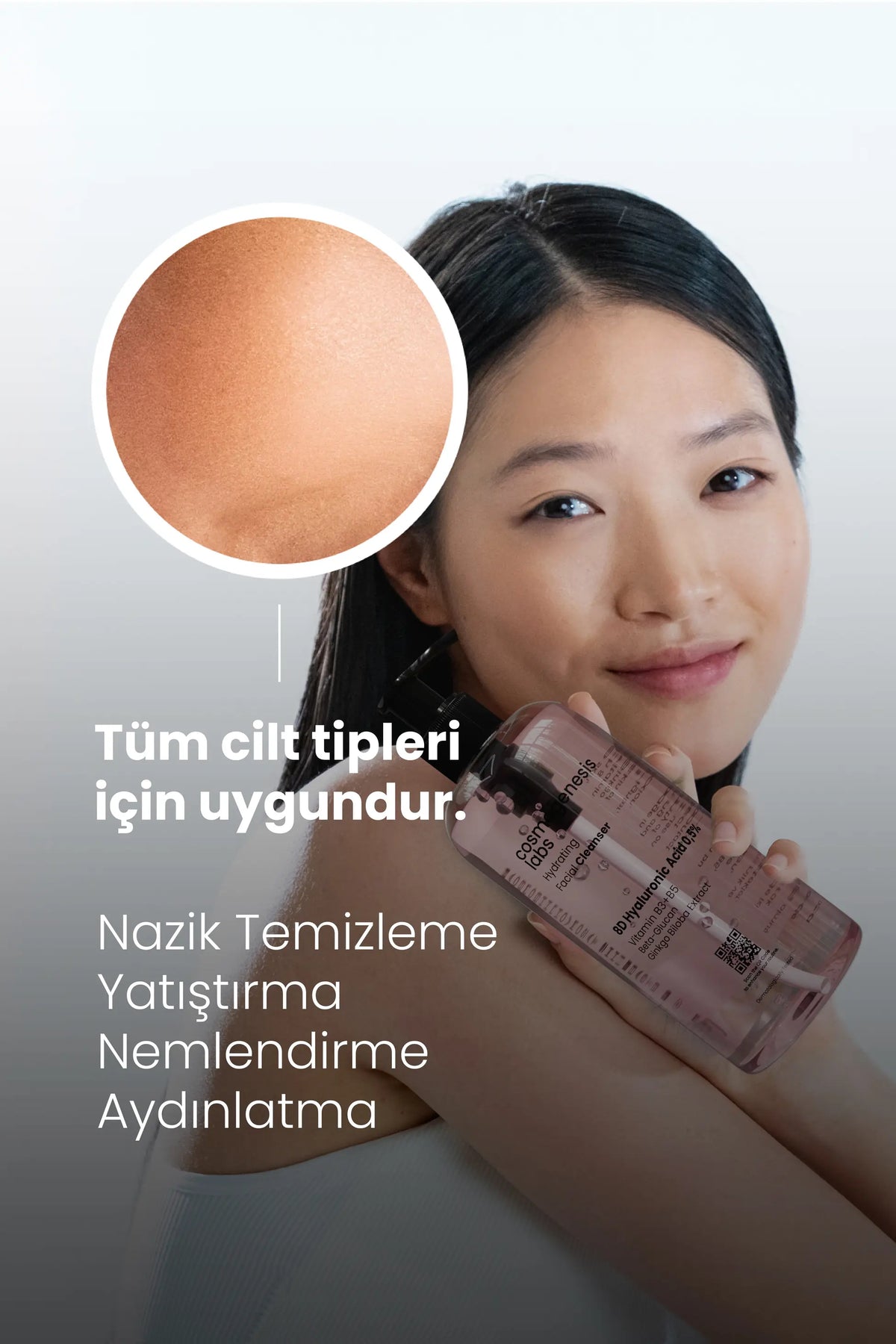Kuru ve Hassas Ciltlere Yüz Temizleme Jeli 400ml - Arındırıcı Yatıştırıcı Bariyer Güçlendirici Vegan