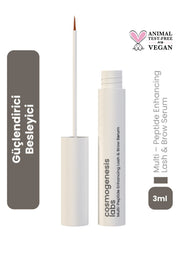 Kaş Kirpik Güçlendirici Serum 3ml – Su Bazlı Besleyici Dolgunlaştırıcı Vegan (%1 Biotin - %1 Peptit)