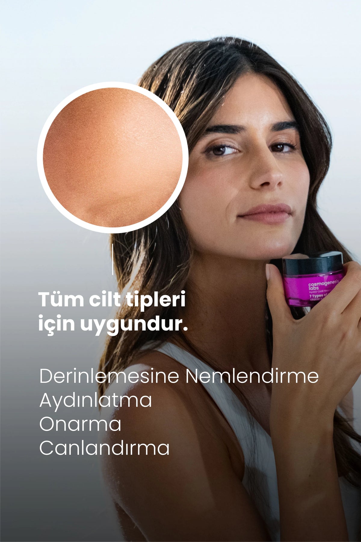 Yoğun Nemlendirici Yüz Kremi 50ml – Hassas Ciltlere Özel Su Bazlı Aydınlatıcı Ton Eşitleyici Vegan