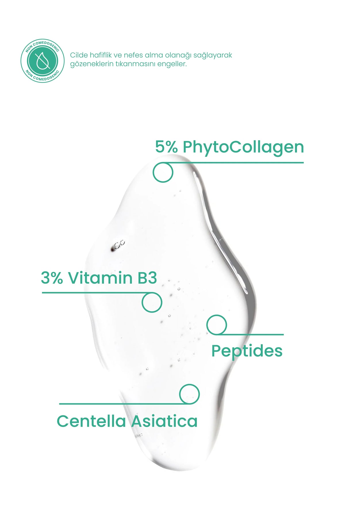 Kolajen Serum 30ml - Yaşlanma Karşıtı Sıkılaştırıcı Ve Yatıştırıcı Etki Vegan (%5 Bitkisel Kolajen)