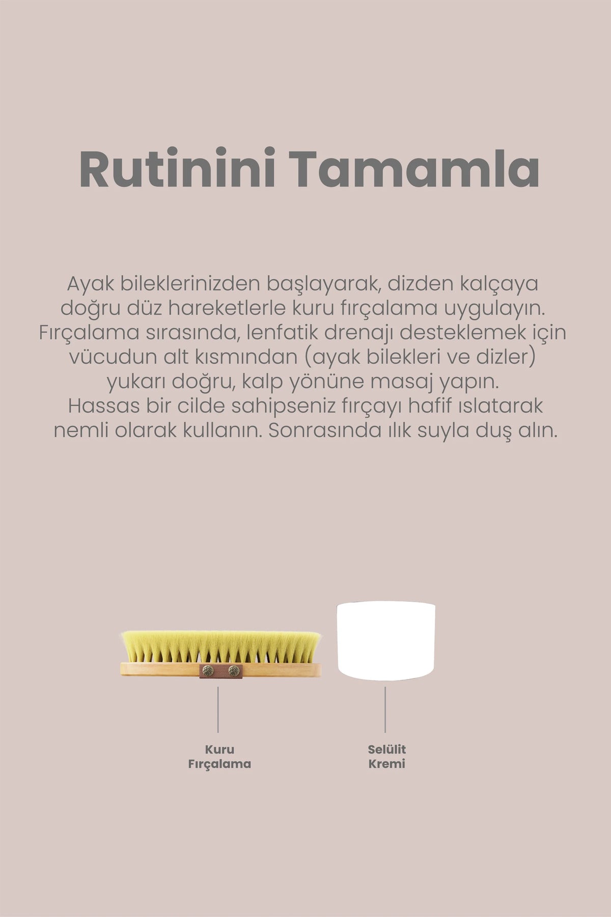 Selülit Karşıtı %100 Doğal Kaktüs Kılı Fırça - Ölü Deri Temizleyici Arındırıcı Vegan Ve Hayvan Dostu