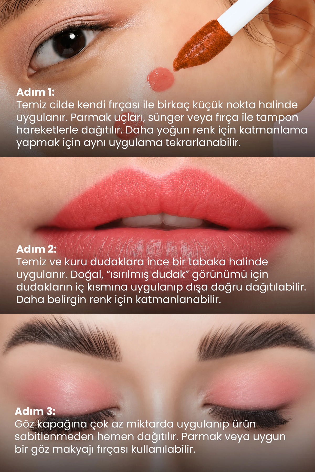 Lumi Peach Tint 5ml – Sıcak Şeftali Tonu Nemlendirici Allık Ruj Göz Farı (Su Bazlı)