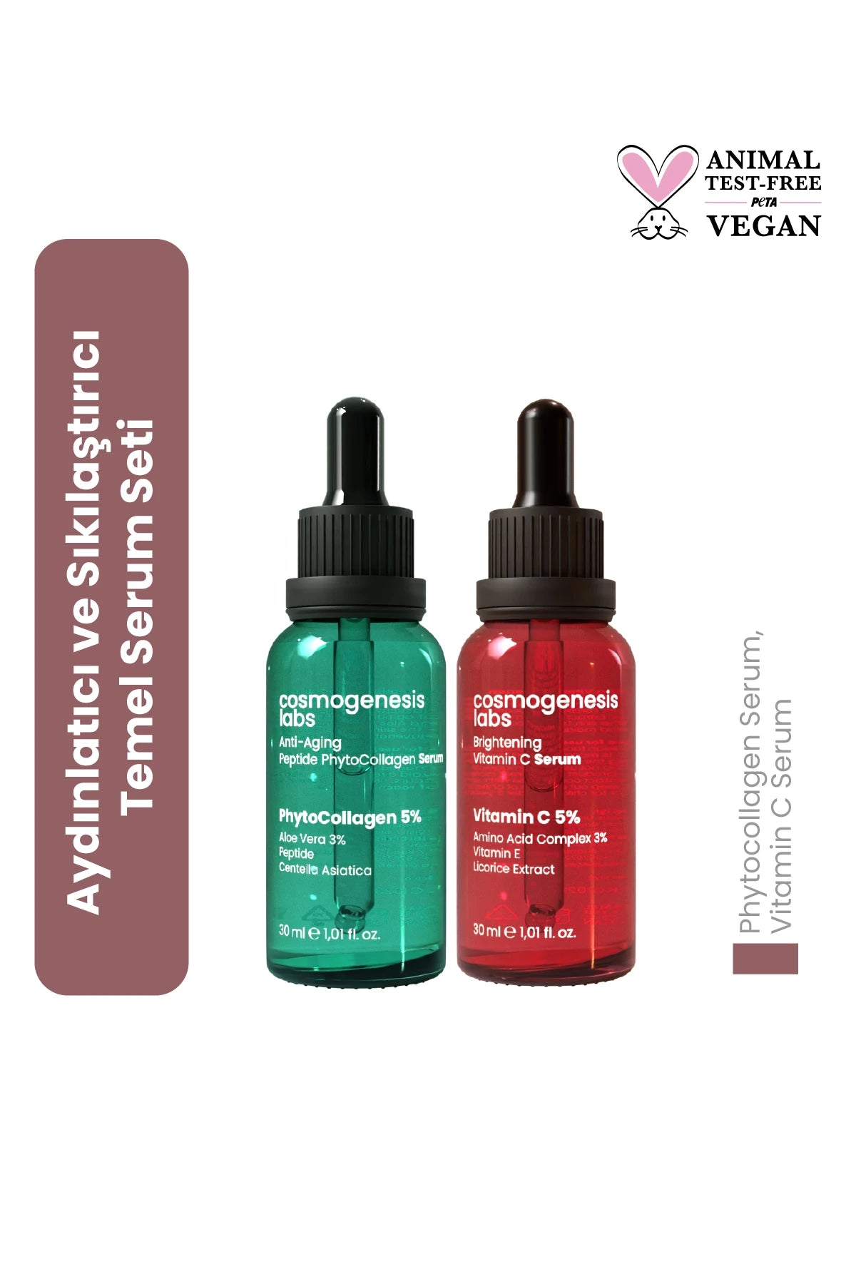 Yaşlanma Karşıtı & Aydınlatıcı Vegan Temel Cilt Bakım Seti