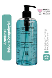 Karma ve Yağlı Ciltlere Yüz Temizleme Jeli 400ml - Arındırıcı Sebum Karşıtı Dengeleme Vegan