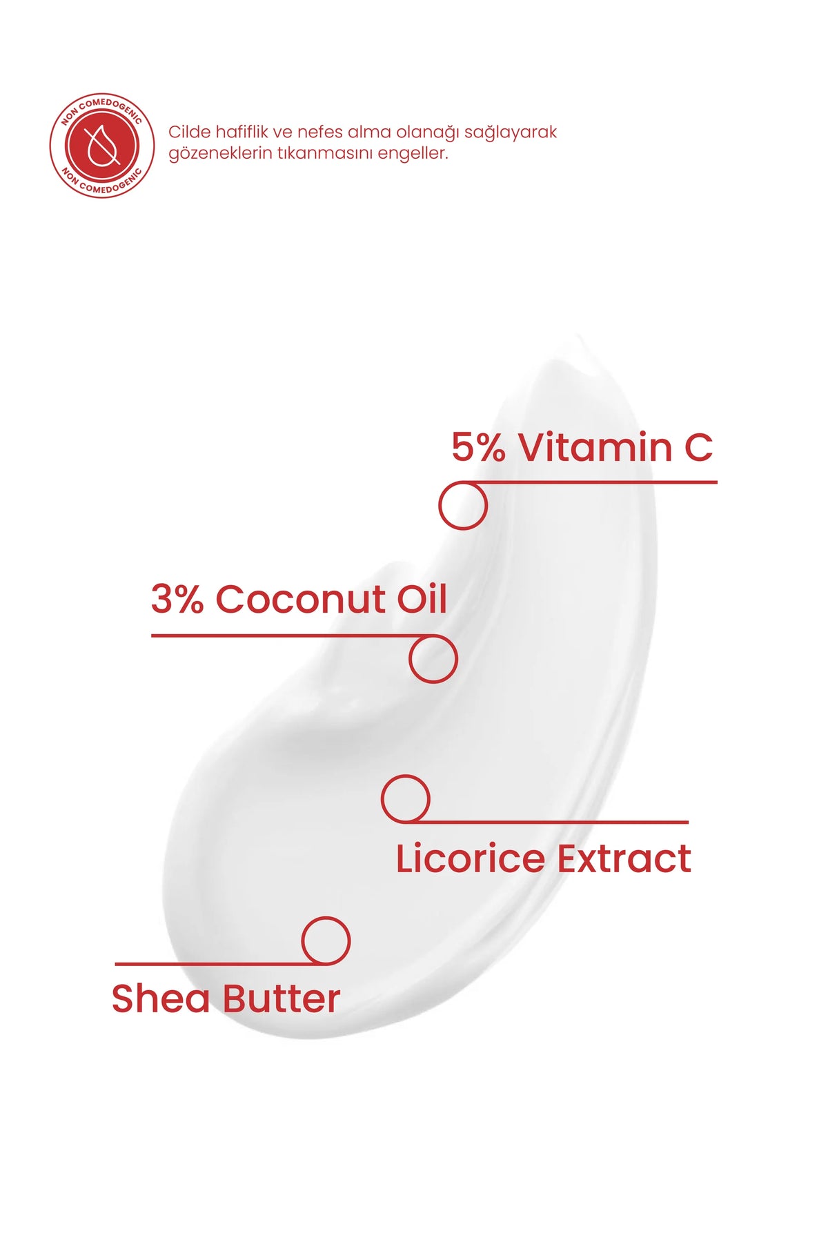 Vitamin C Krem Maske 50ml - %5 C Vitamini İçeren Durulanan Aydınlatıcı Pürüz Giderici Vegan