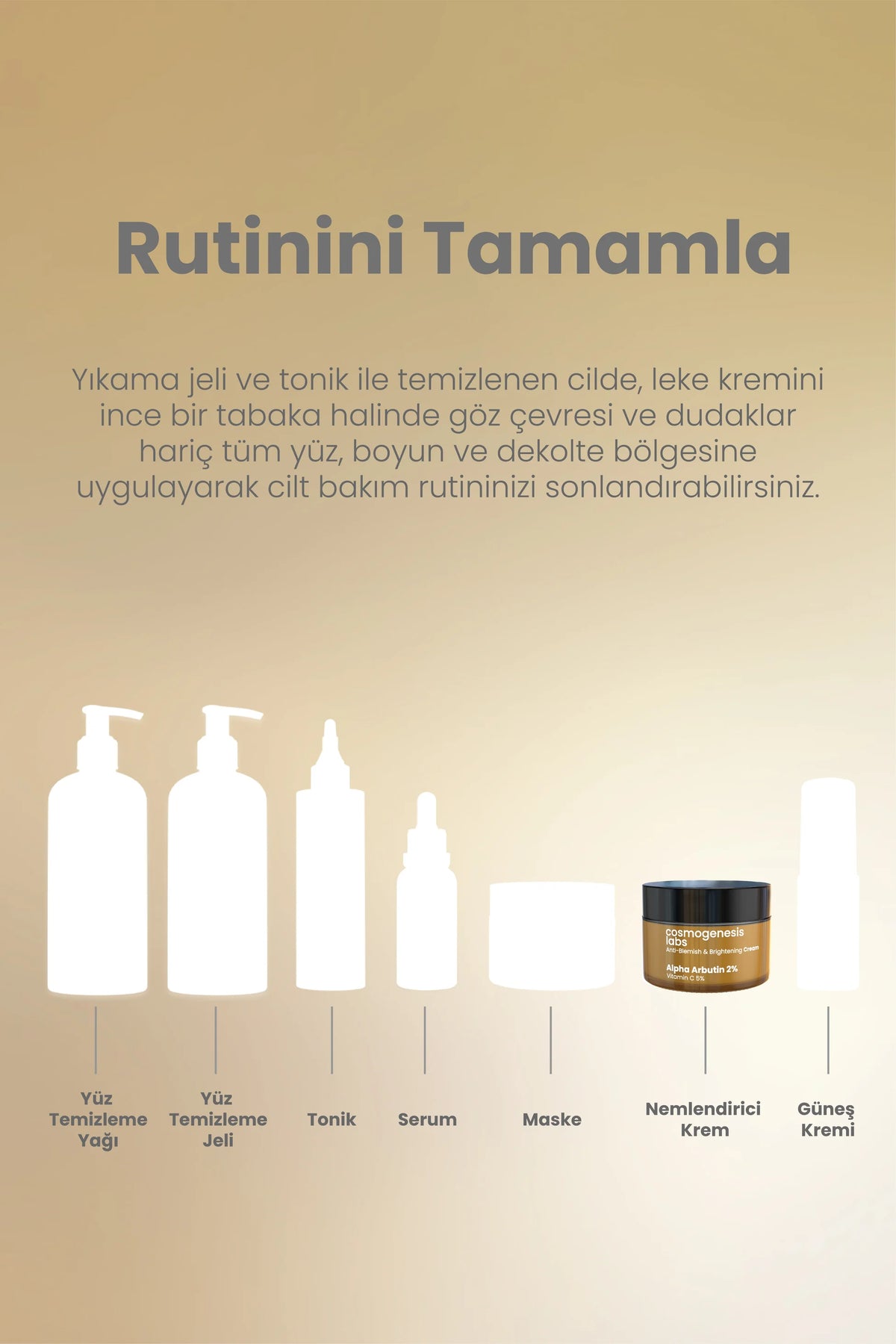 Leke Karşıtı %2 Arbutin Krem 50ml - C Vitamini Destekli Aydınlatıcı Cilt Tonu Eşitleyici Vegan