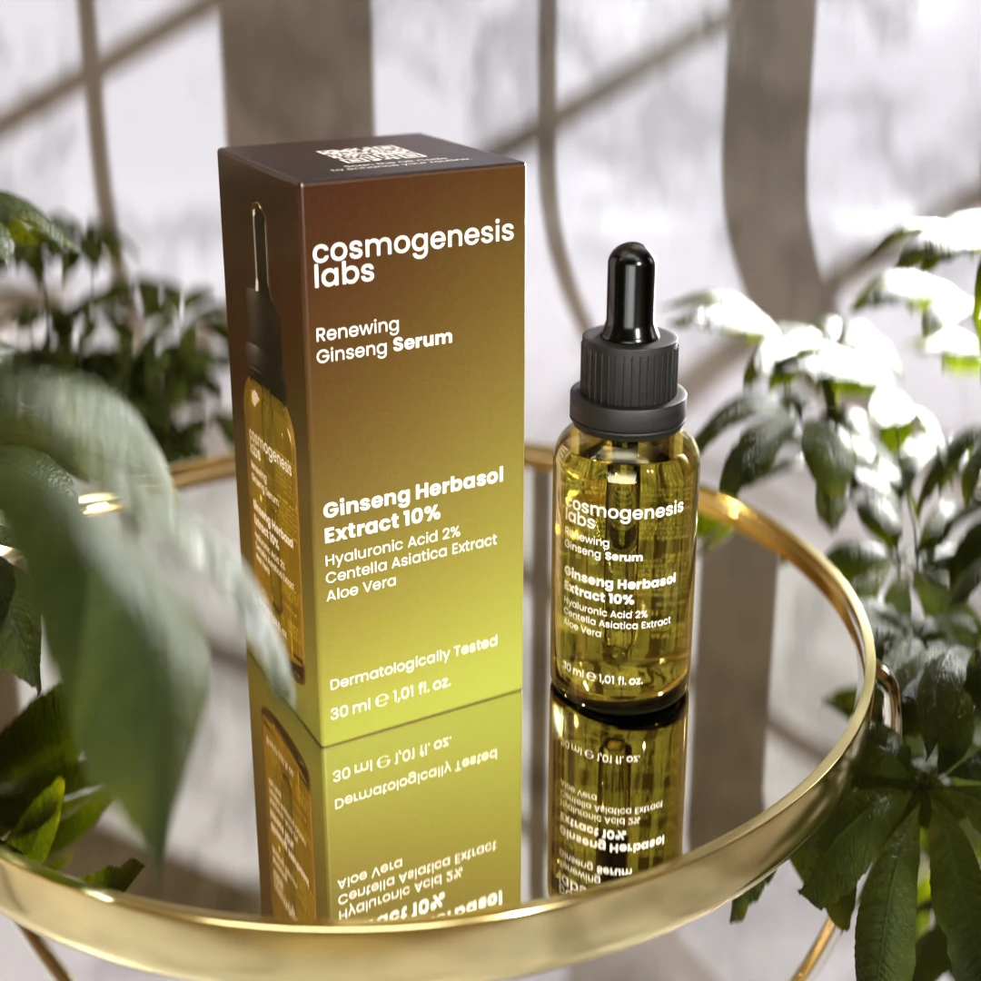Ginseng Serum 30ml - Cilt Yenileyici, Sıkılaştırıcı, Bariyer Güçlendirici Vegan (%10 Ginseng Özü)