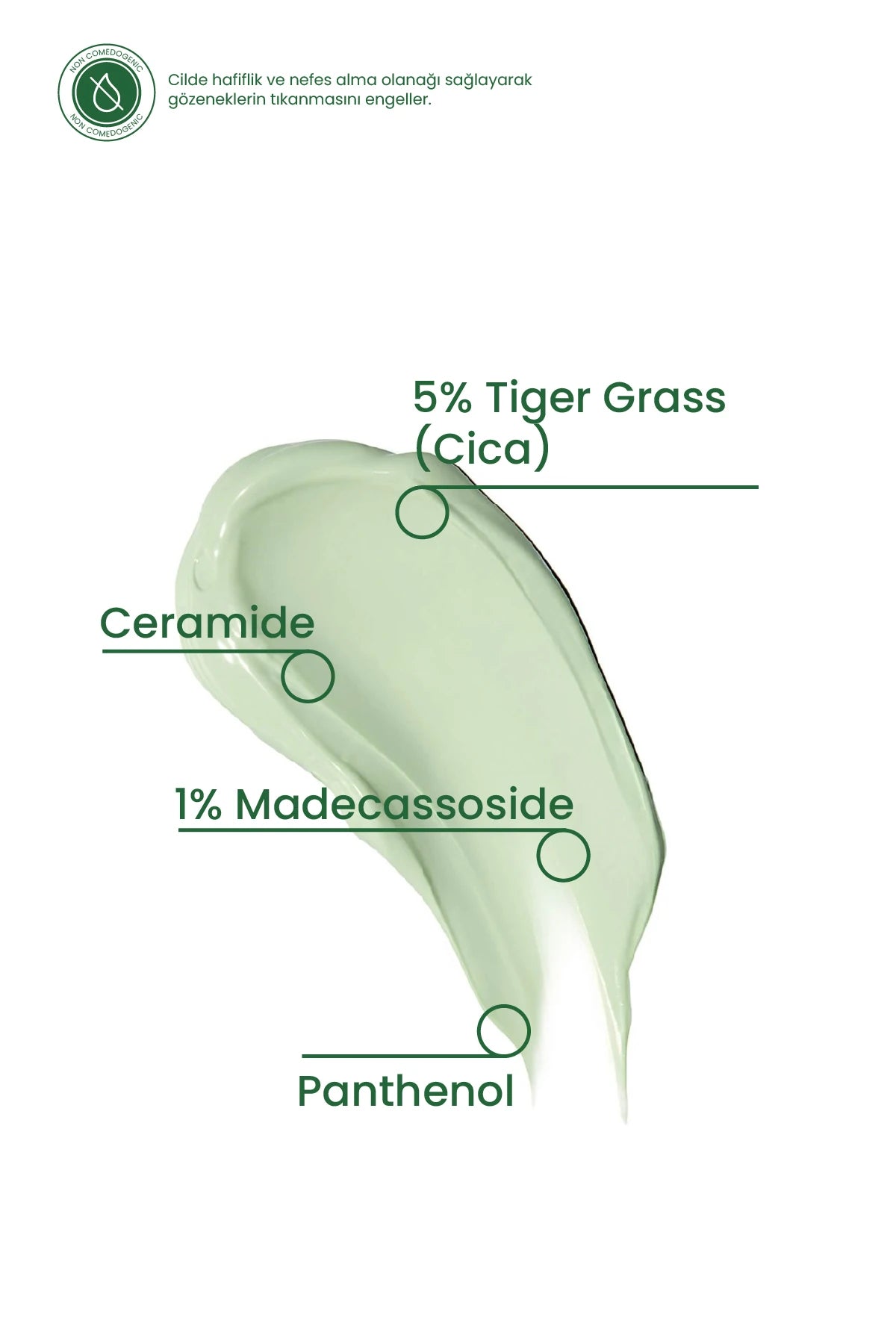 Ton Eşitleyici Tiger Grass Cica Krem 15ml - Bariyer Onarıcı Nemlendirici SPF 15 Koruma Vegan