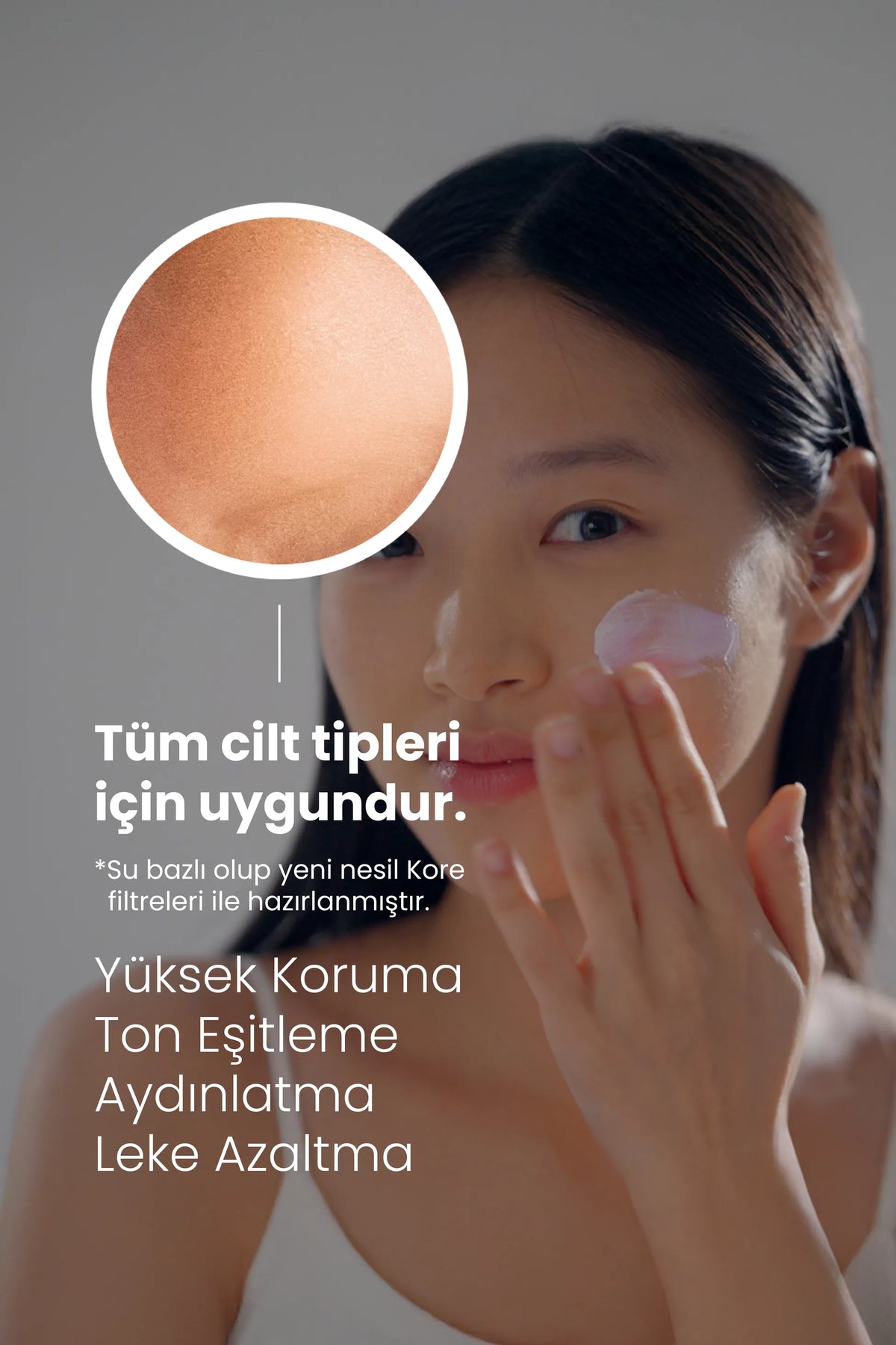 Pembe Ton Yüz Güneş Kremi 50ml - Spf 50 Su Bazlı Ultra Koruyucu Vegan (Hassas Ciltler)