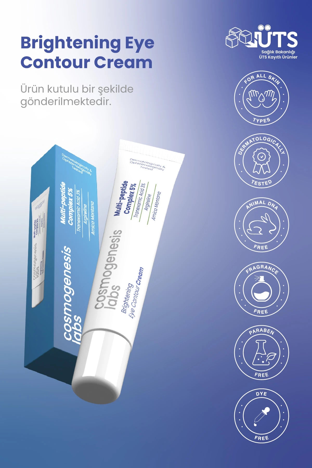 Göz Altı Aydınlatıcı Krem 20ml - Koyu Halka Ve Şişlik Karşıtı Nemlendirici Vegan (Tranexamc Acid)