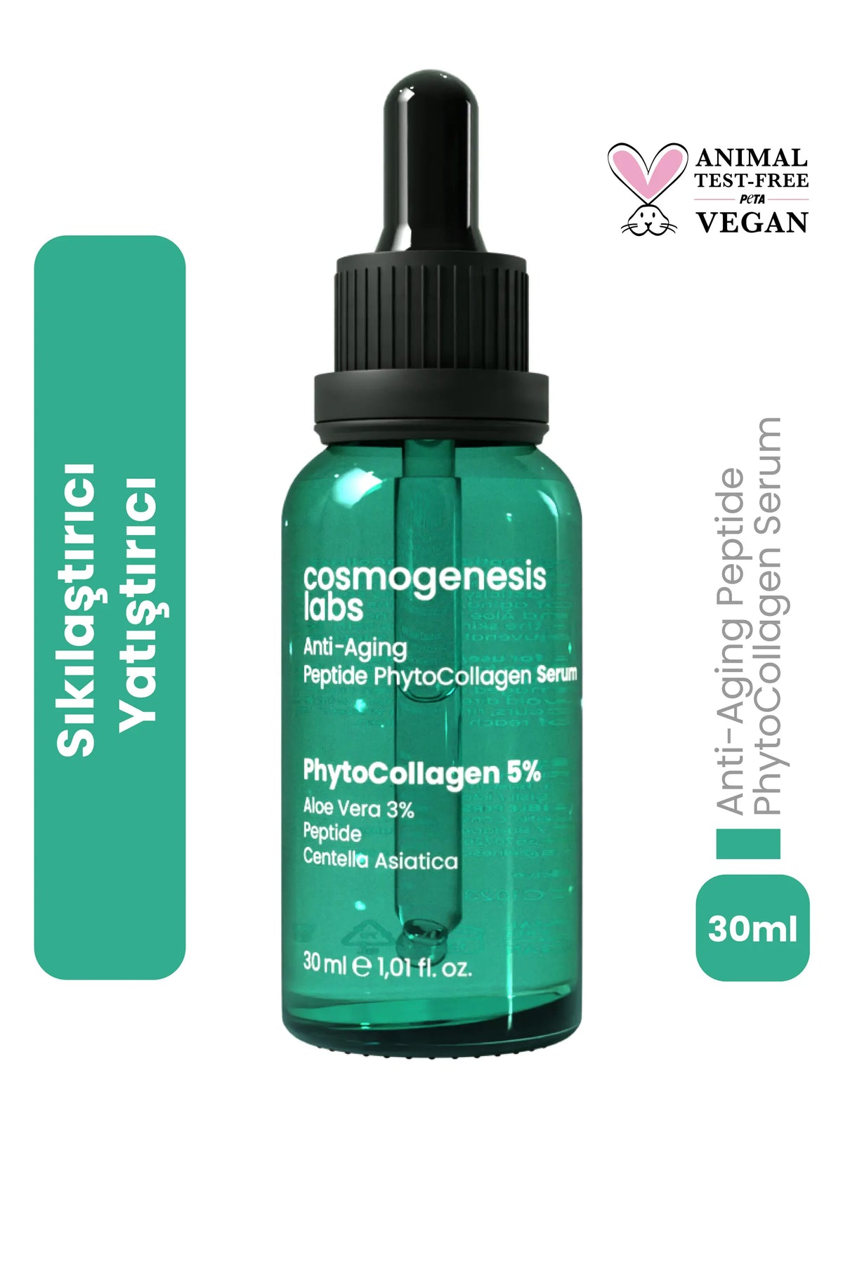 Kolajen Serum 30ml - Yaşlanma Karşıtı Sıkılaştırıcı Ve Yatıştırıcı Etki Vegan (%5 Bitkisel Kolajen)