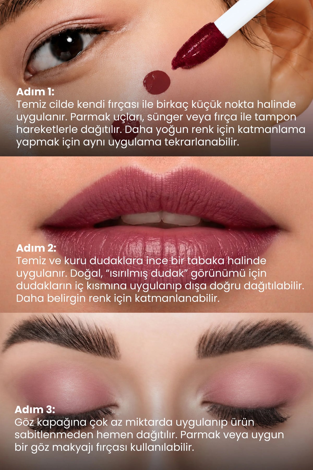 Lumi Ruby Tint 5 ml – Yoğun Yakut Kırmızısı Tonu Nemlendirici Allık Ruj Göz Farı (Su Bazlı)