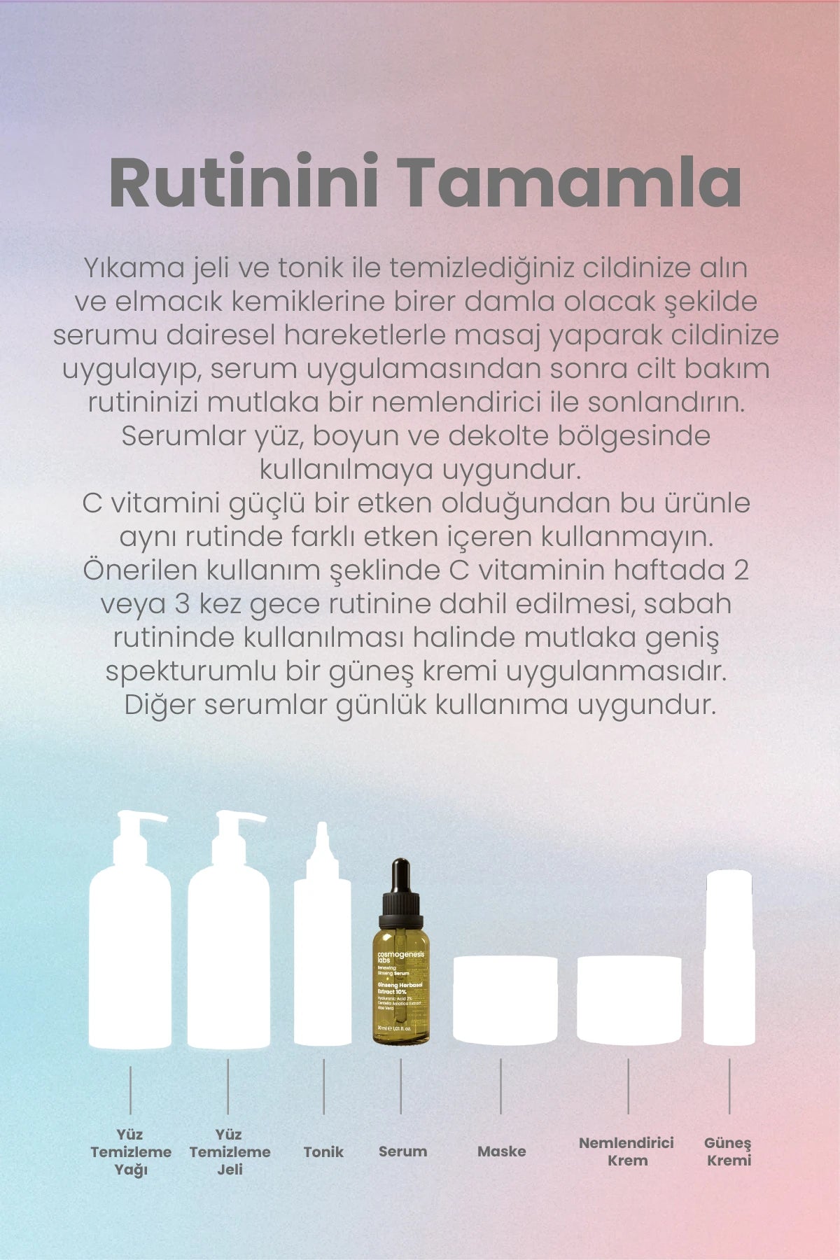 Antioksidan Koruyucu & Aydınlatıcı Cilt Serumu Bakım Seti Vegan