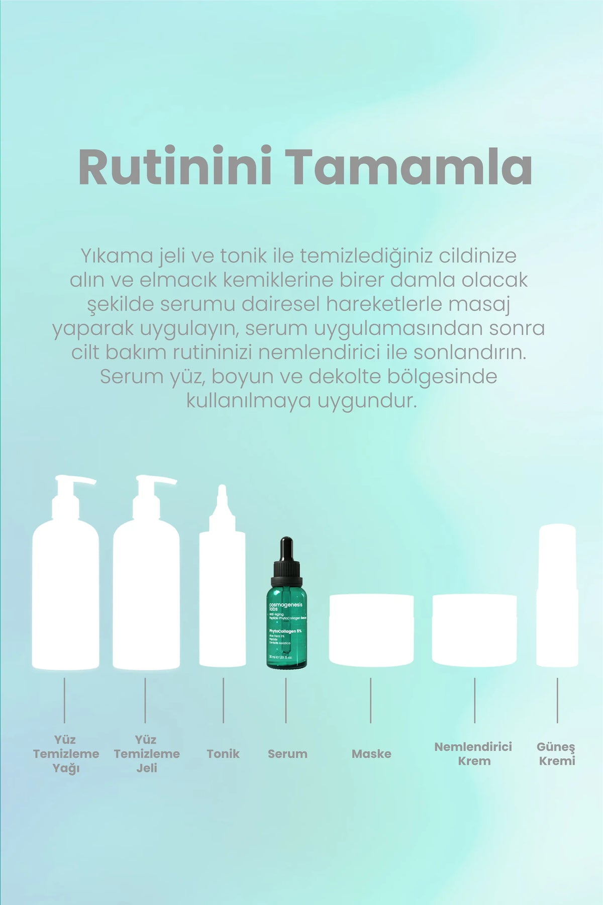 Kolajen Serum 30ml - Yaşlanma Karşıtı Sıkılaştırıcı Ve Yatıştırıcı Etki Vegan (%5 Bitkisel Kolajen)