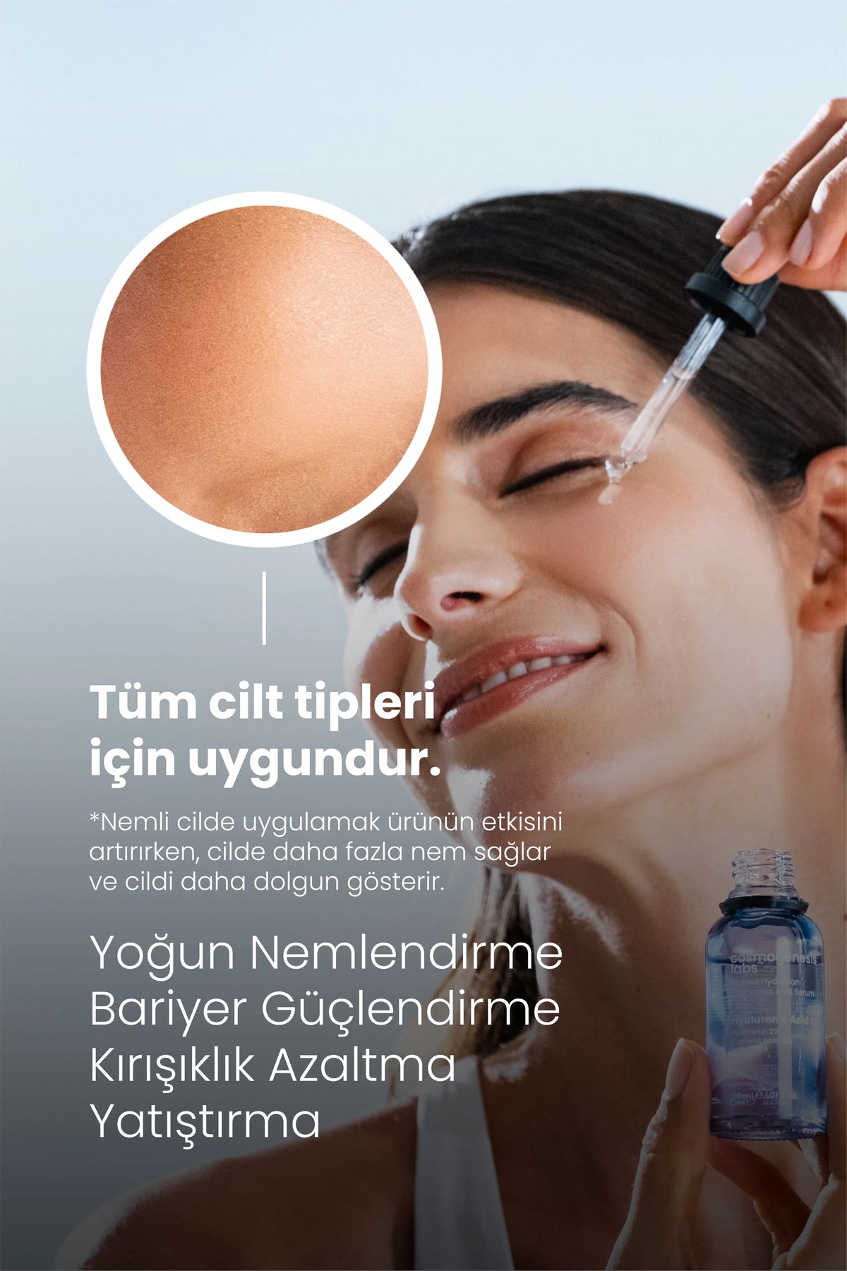 Hyaluronik Asit Serum 30ml - Yoğun Nemlendirici Kırışıklık Karşıtı Vegan (%2 Hyaluronik Asit)