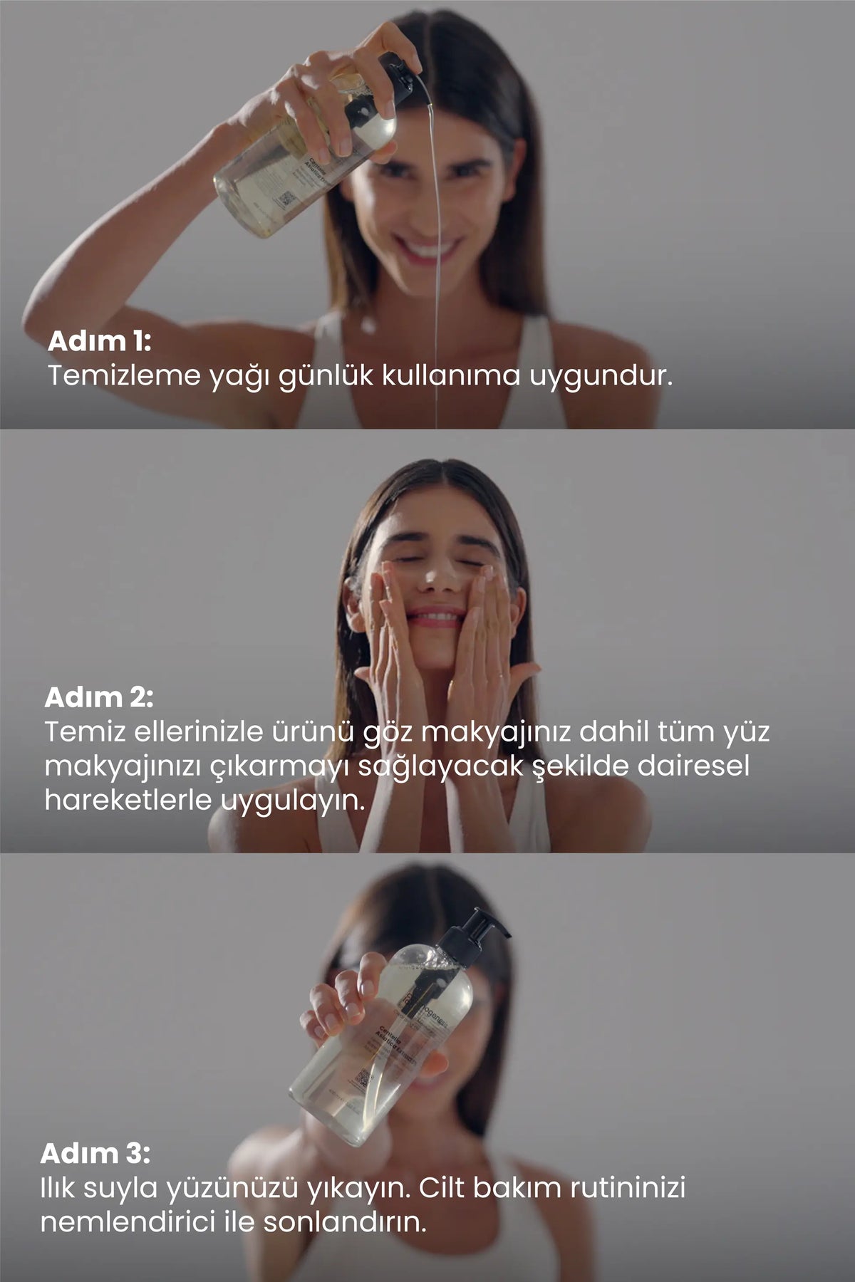 Yüz Ve Makyaj Temizleme Yağı 400ml - Nemlendirici, Sebum Dengeleyici, Cleansing Oil Vegan (%5 Cica)