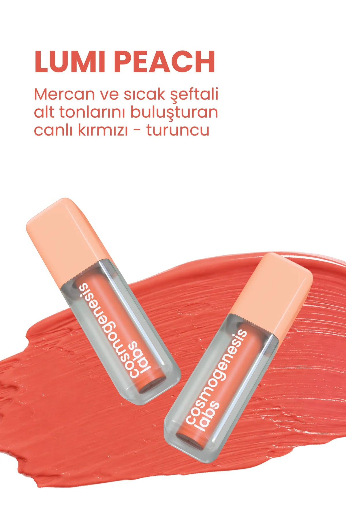 Lumi Peach Tint 5ml – Sıcak Şeftali Tonu Nemlendirici Allık Ruj Göz Farı (Su Bazlı)