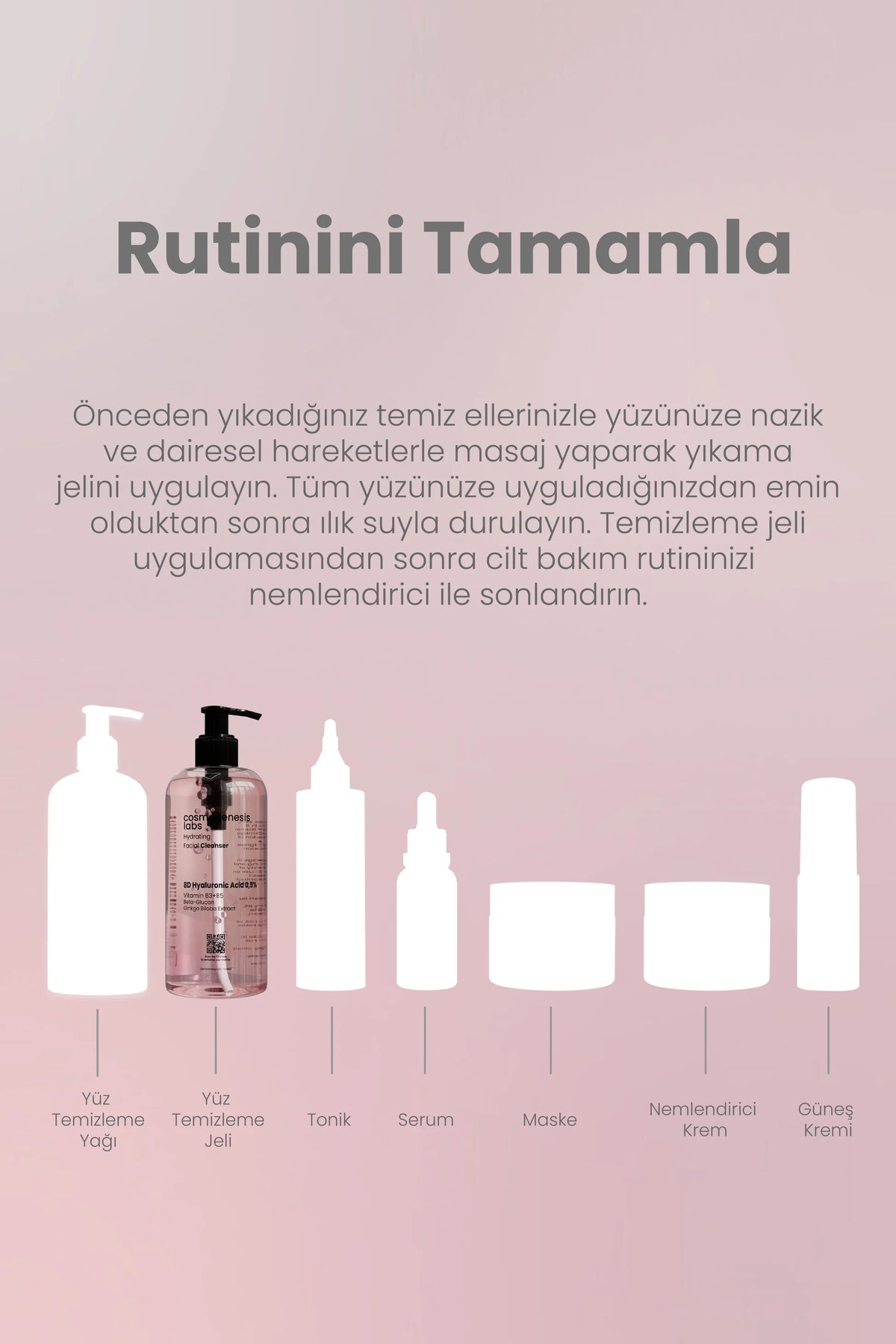 Kuru ve Hassas Ciltlere Yüz Temizleme Jeli 400ml - Arındırıcı Yatıştırıcı Bariyer Güçlendirici Vegan