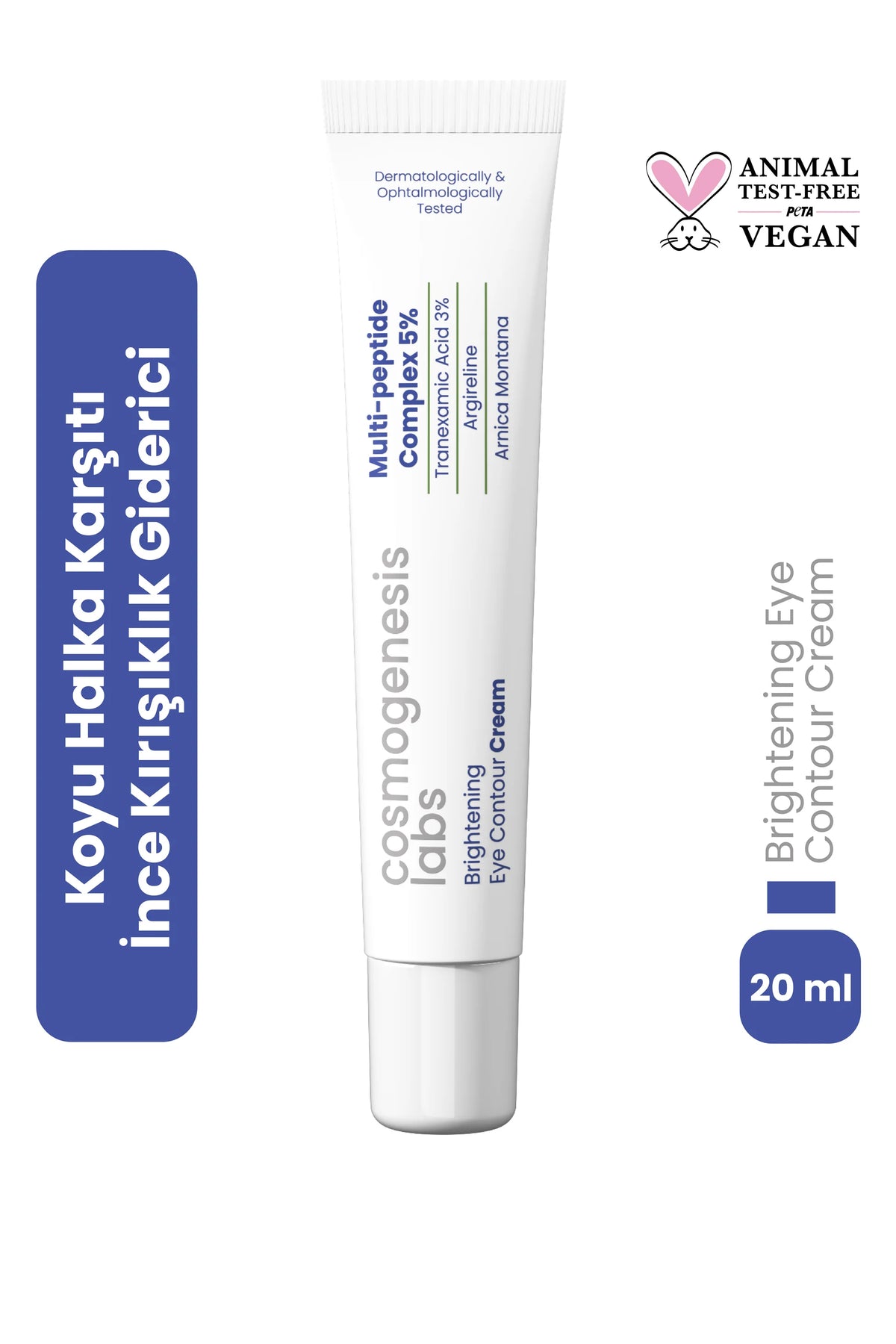 Göz Altı Aydınlatıcı Krem 20ml - Koyu Halka Ve Şişlik Karşıtı Nemlendirici Vegan (Tranexamc Acid)