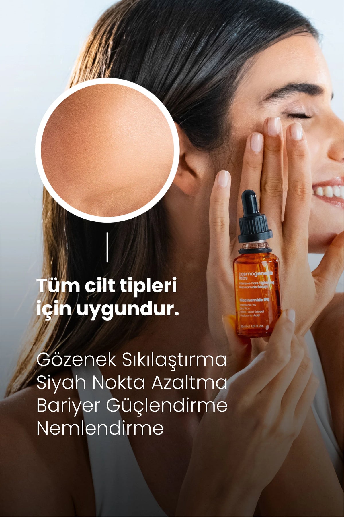 Niacinamide Serum 30ml - Siyah Nokta Karşıtı, Gözenek Sıkılaştırıcı Vegan (%5 Niasinamid))